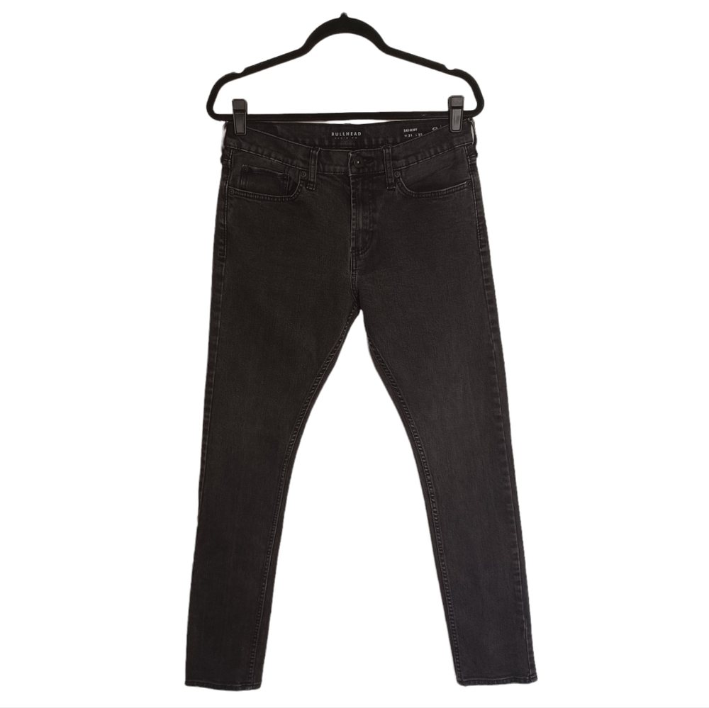 BULLHEAD Skinny Slim Leg Black Jeans 31x32